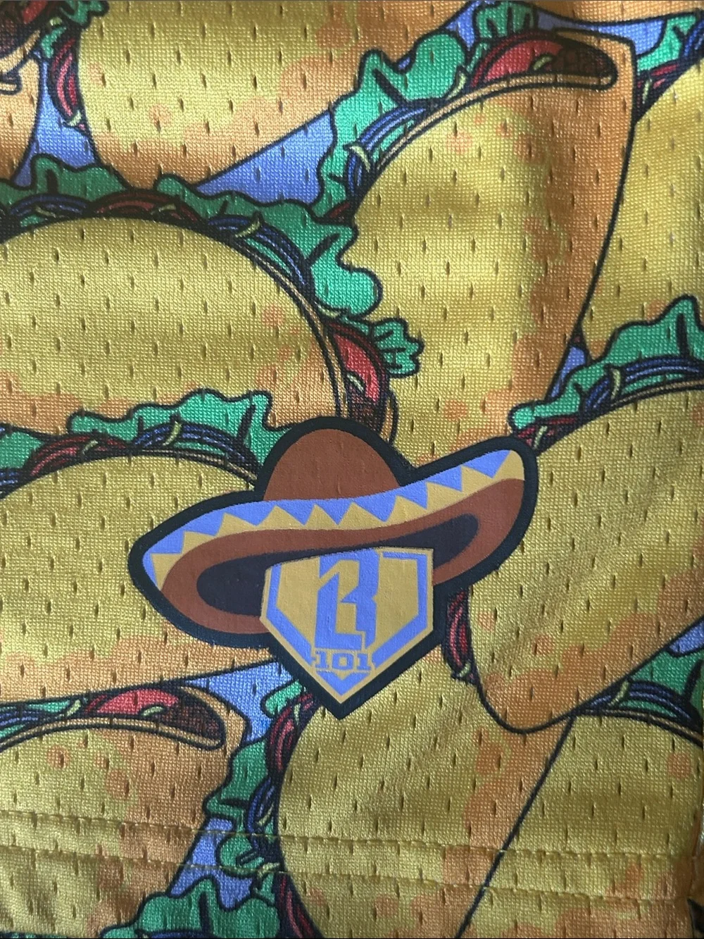 Baseball Lifestyle 101-Taco Print!! Men's Small Athletic Shorts